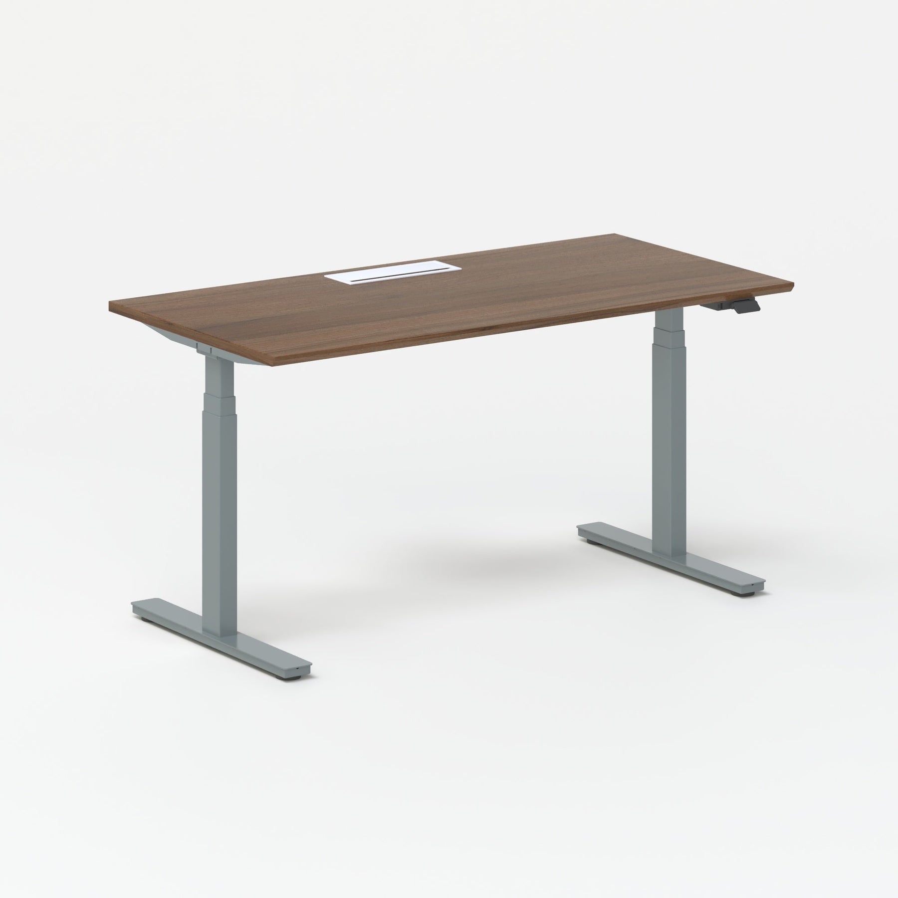 Computer desk for dual monitors that supports monitor arms without wobble