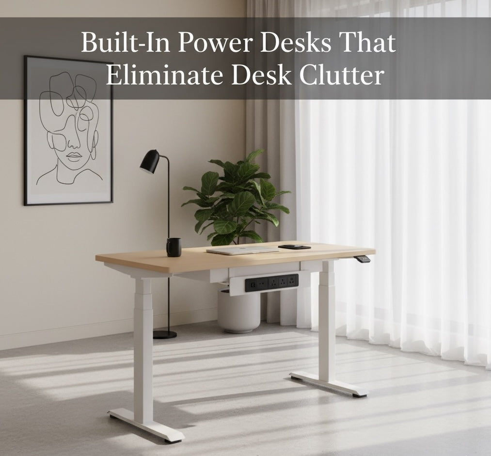 Built-In Power Desks That Eliminate Desk Clutter