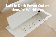 Built In Desk Power Outlet Ideas for Workflows