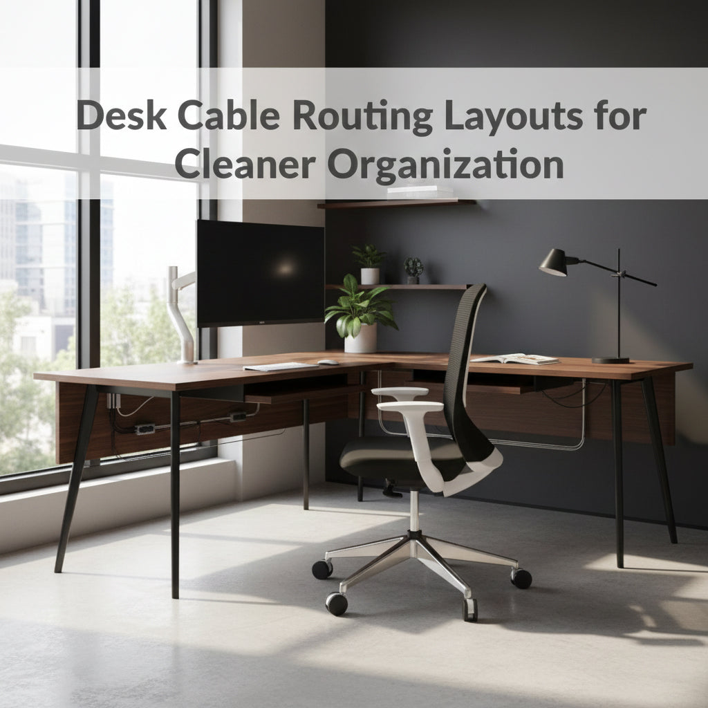 Desk Cable Routing Layouts for Cleaner Organization