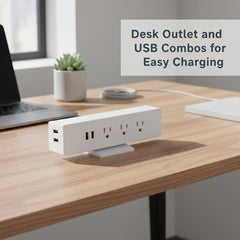 Desk Outlet and USB Combos for Easy Charging