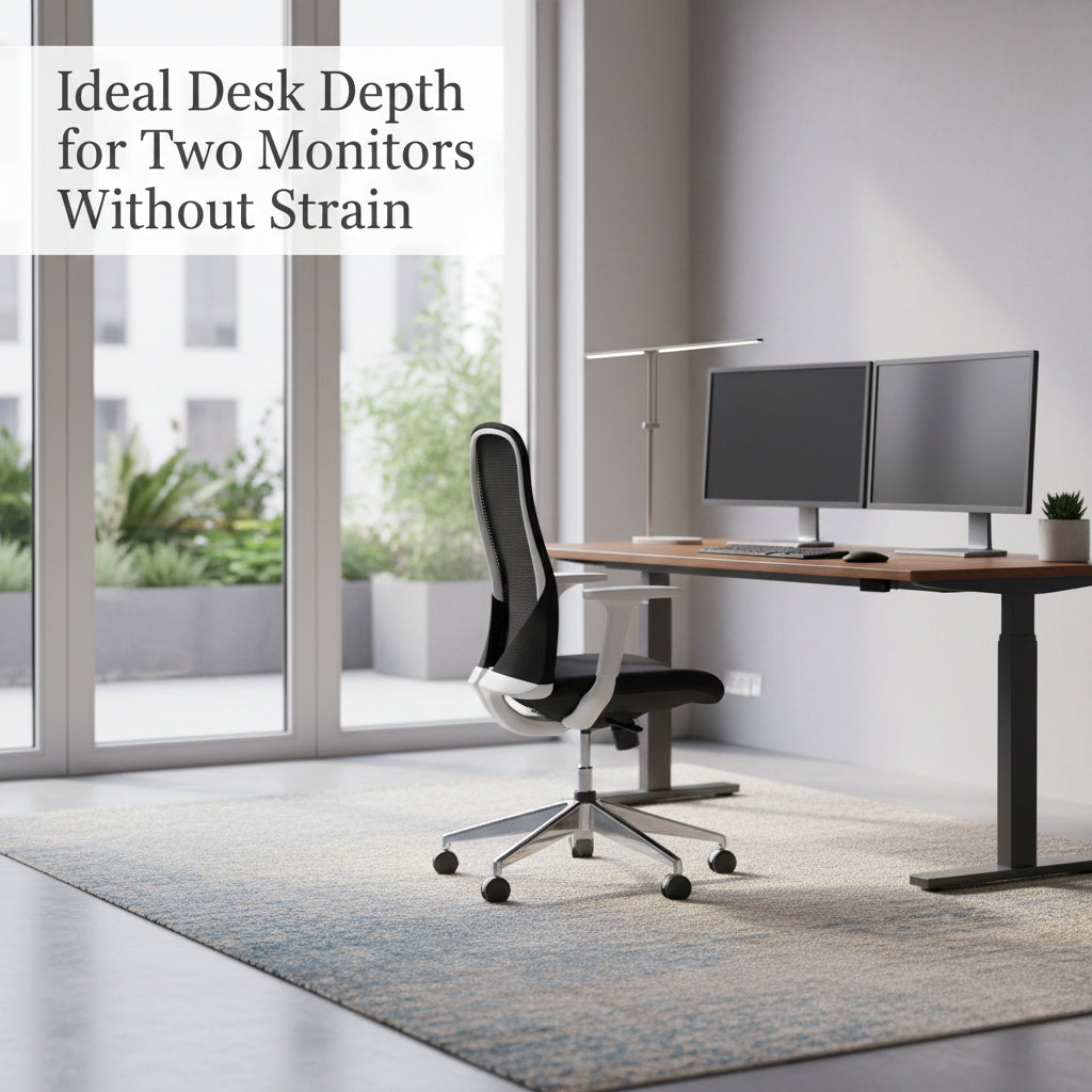 Ideal Desk Depth for Two Monitors Without Strain