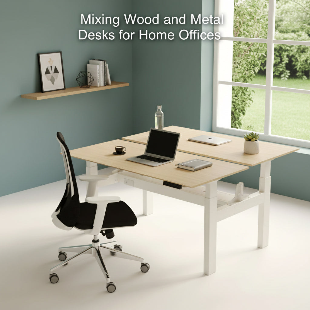 Mixing Wood and Metal Desks for Home Offices