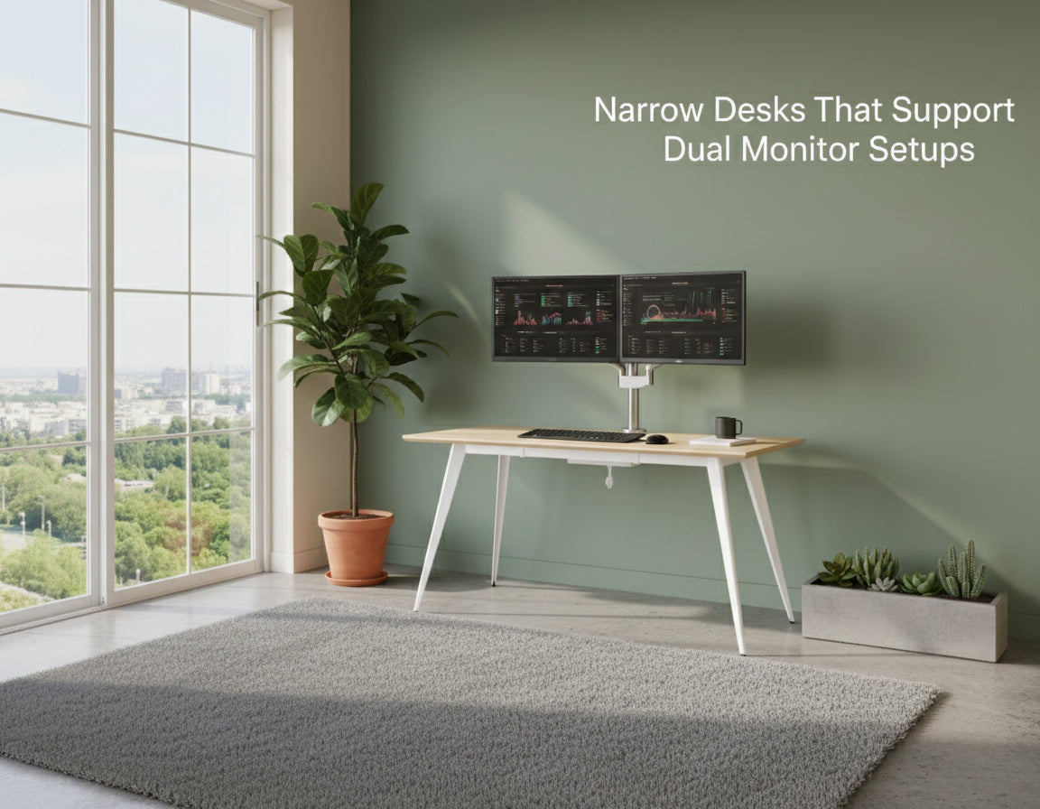 Narrow Desks That Support Dual Monitor Setups
