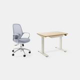 Urbanica Coastal Bundle with Mini Standing Desk and Seashell Chair for a compact workspace