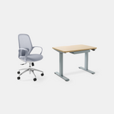 Urbanica Seashell Chair paired with Mini Standing Desk for everyday productivity