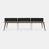 Six Person Workstation Desk Panel
