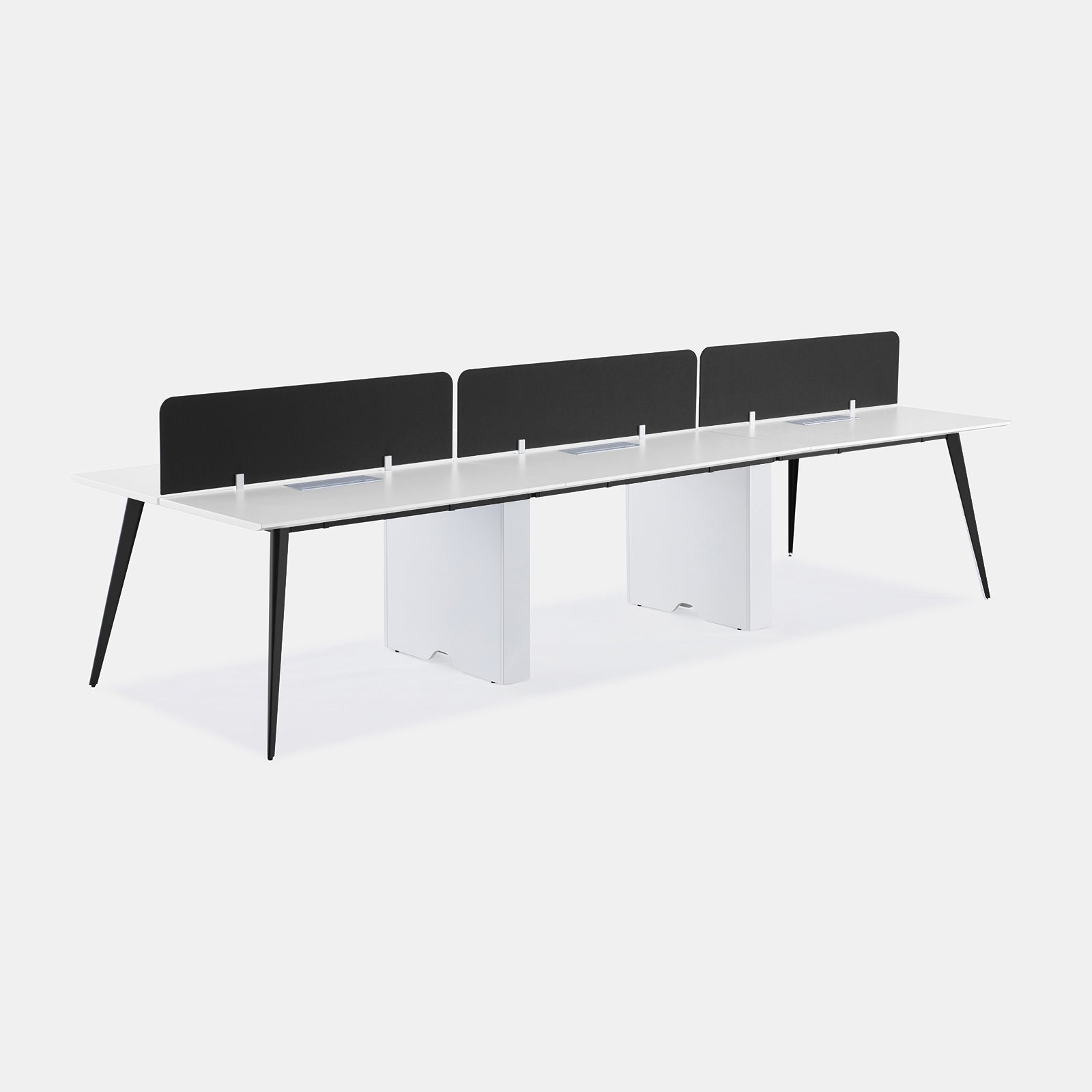 Six Person Workstation Desk Panel