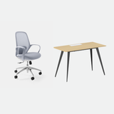 Urbanica Seashell Chair paired with Office Desk for everyday productivity