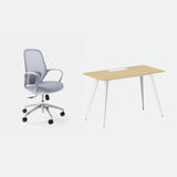 Urbanica Relaxed Bundle with Office Desk and Seashell Chair for a complete workspace